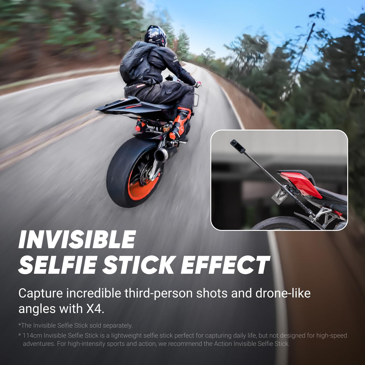 Insta360 X4 lens guards protect lenses during action-packed scenes.