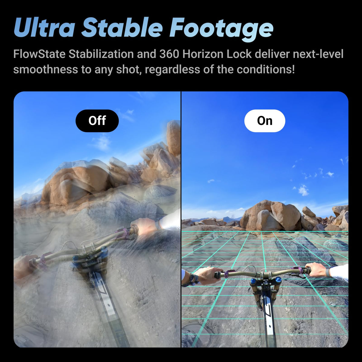 Insta360 X4 FlexiCare removable lens guards shielding lenses during rugged shoots.