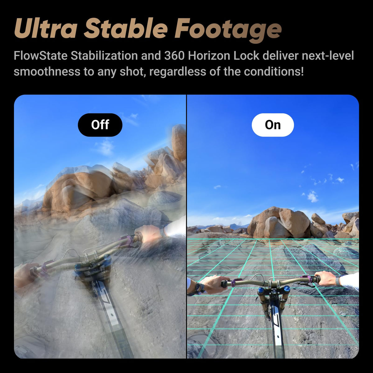 Insta360 X4 FlowState stabilization with horizon lock maintains steadiness
