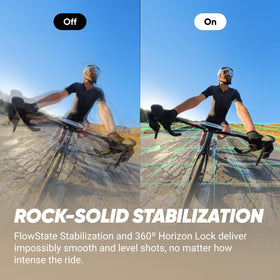 Insta360 X4 FlowState for ultra-smooth action footage.