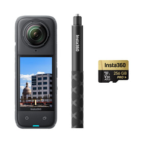 Insta360 X4 front view shows immersive 360 content with crisp detail.
