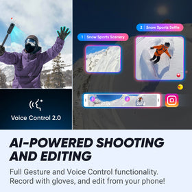 Insta360 X4 Ski Bundle features a 2.5-inch Gorilla Glass touchscreen for easy control