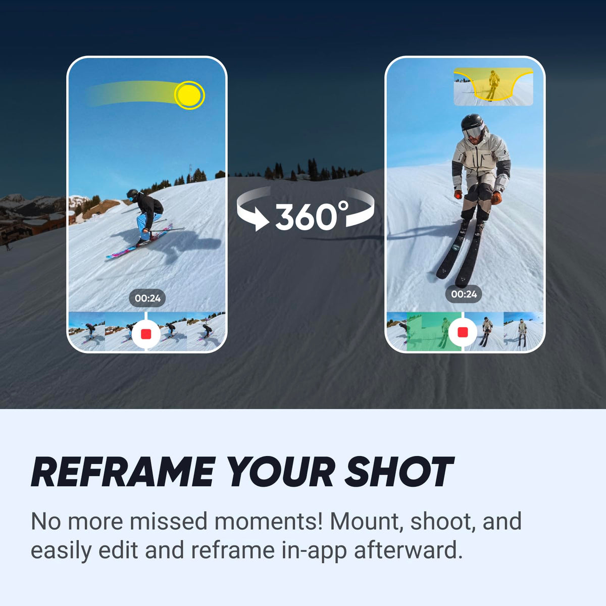 Insta360 X4 Ski Bundle provides an invisible selfie stick for unobstructed shots