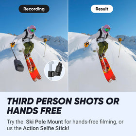 Insta360 X4 Ski Bundle includes removable lens guards for rugged use