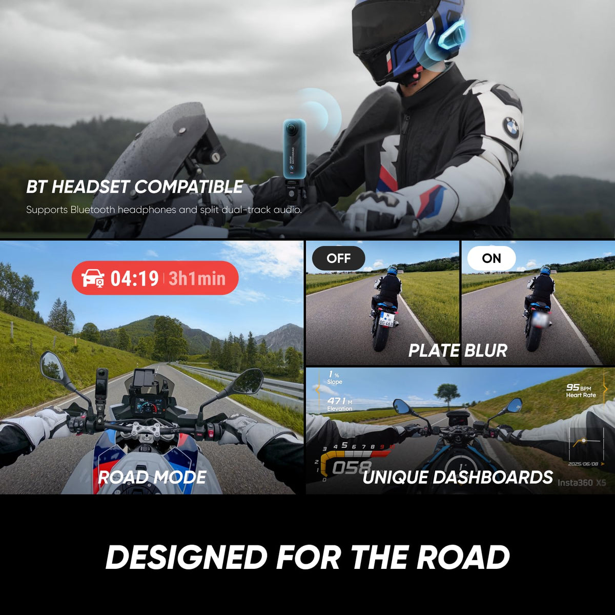 Insta360 X5 BMW Motorrad Edition AI-powered editing export for quick highlights