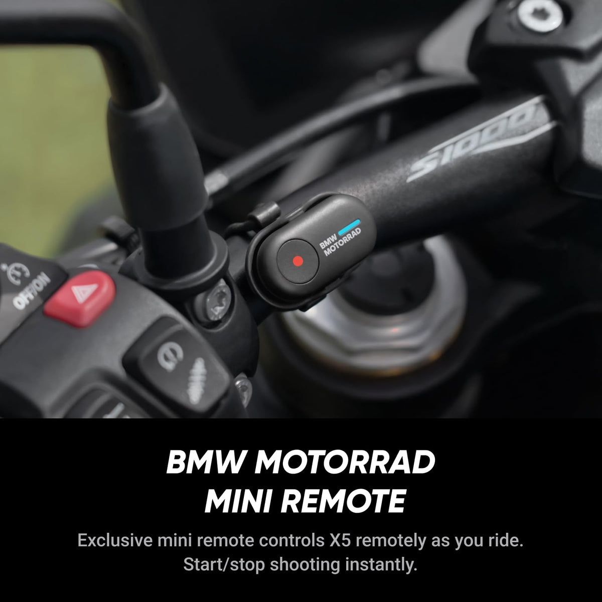 Insta360 X5 BMW Motorrad Edition invisible selfie stick angle for third-person views