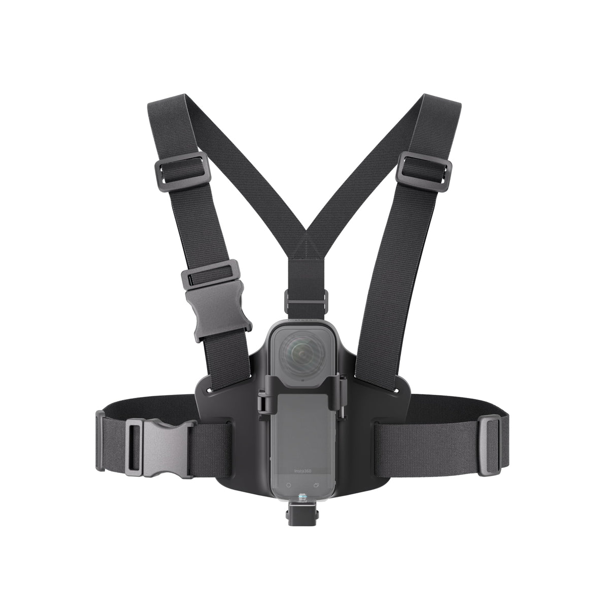 Insta360 chest mount close texture highlighting non-slip padding and comfort