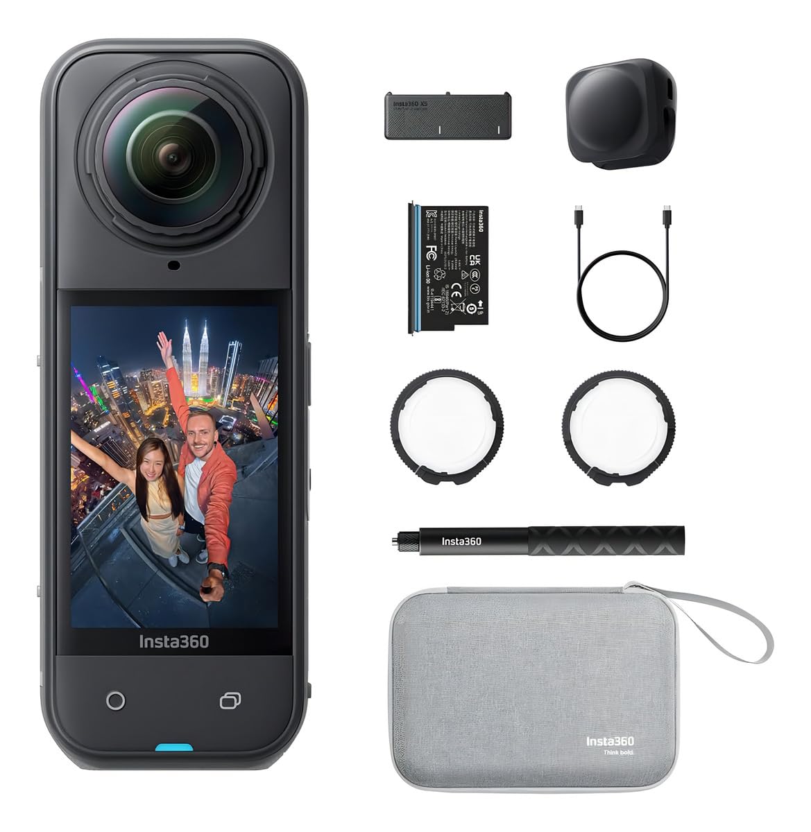 Insta360 X5 Essentials Bundle extra battery enables longer sessions in the field.