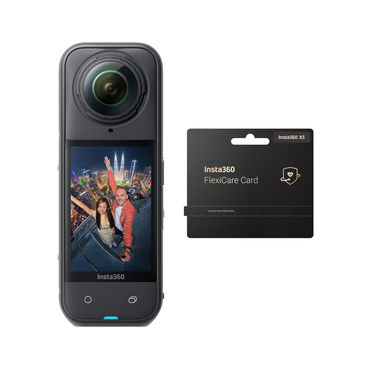Insta360 X5 FlexiCare Bundle showcases 8K 360 video for immersive adventures.