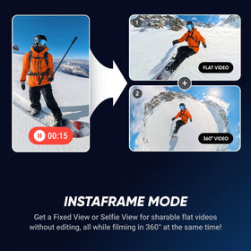 Insta360 X5 FlowState Stabilization keeps footage smooth during action and stunts.