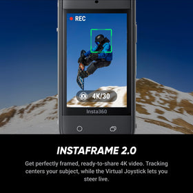 Insta360 X5 InstaFrame mode enables ready-to-share videos with auto tracking.