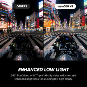 Insta360 X5 invisible selfie stick captures third-person views without a pole.