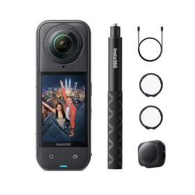 Insta360 X5 dual-sensor 8K 360° video for cinematic travel footage.