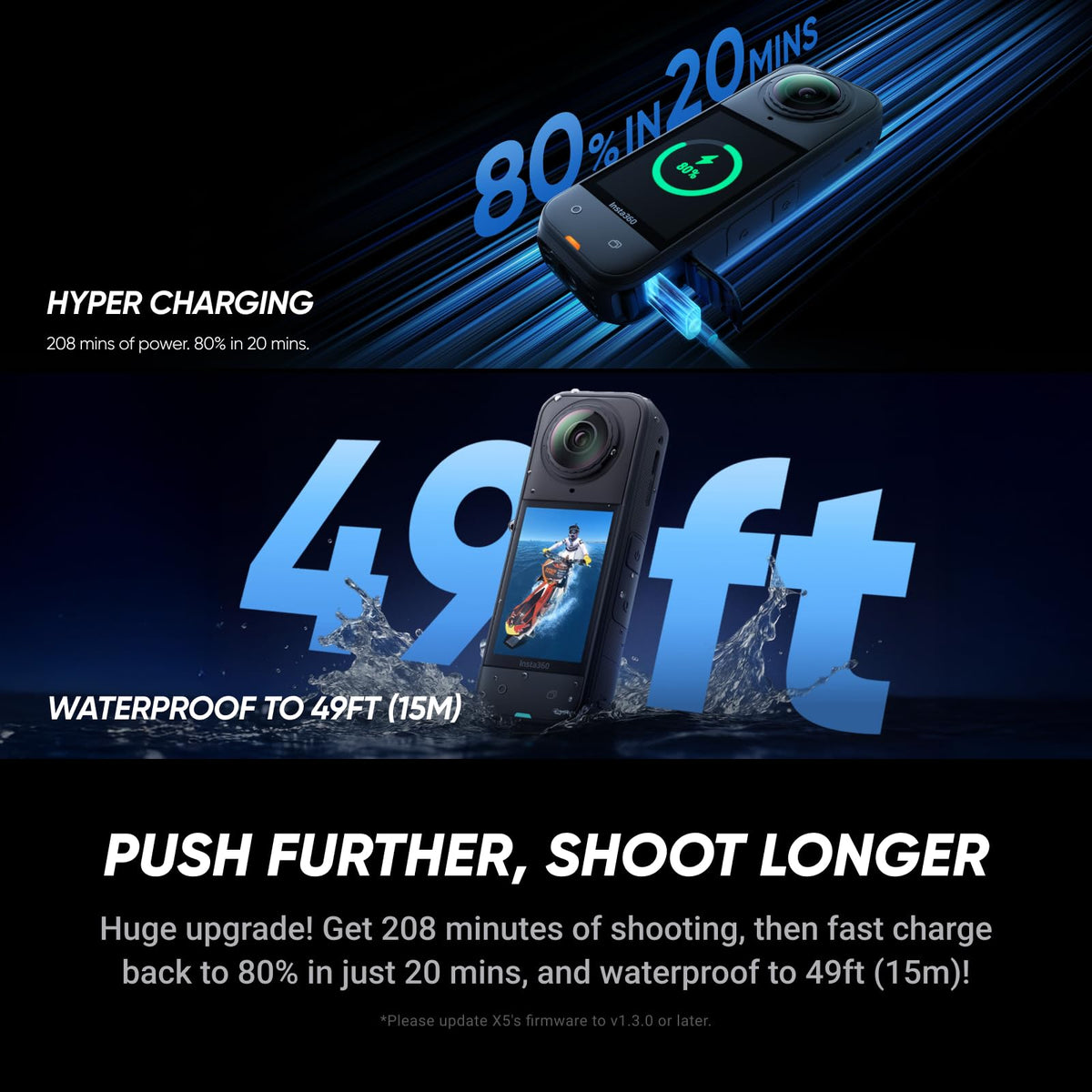Insta360 X5 stabilization keeps footage steady during movement