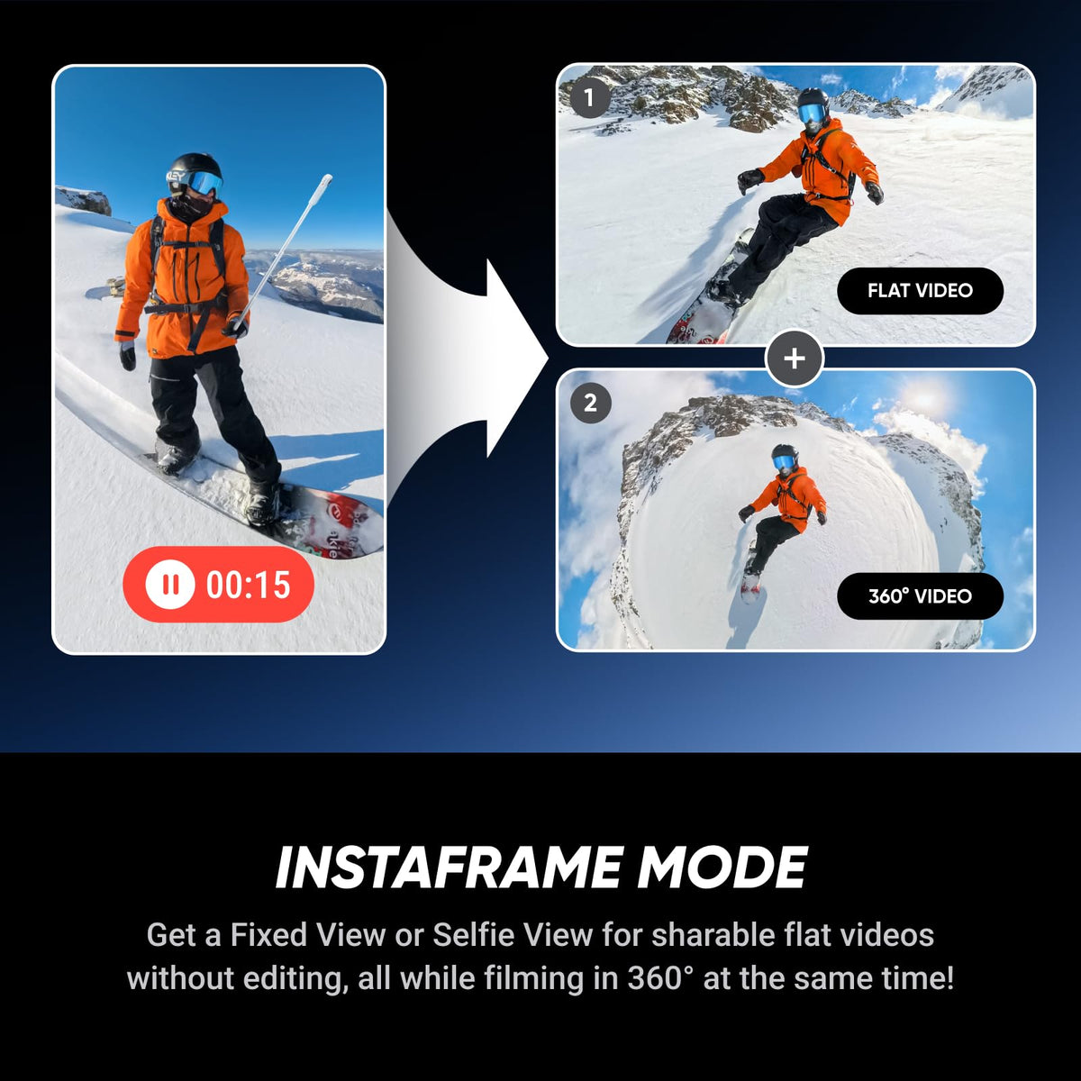 Insta360 X5 satin white waterproof housing enables use in rain or underwater environments.