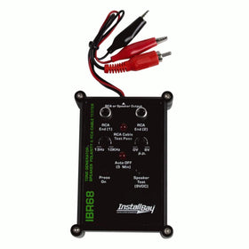 Install Bay All In One Tester IB68 back view showing RCA ports for cable testing