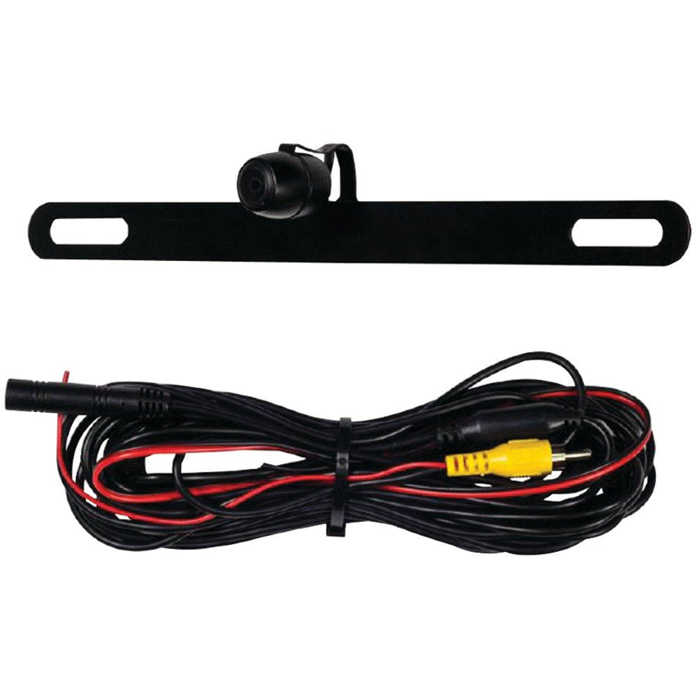 Install Bay iBeam TE-BPC mounted above license plate showing wide rear view benefit