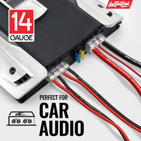 Install Link 100ft speaker wire double conductor simplifies routing.