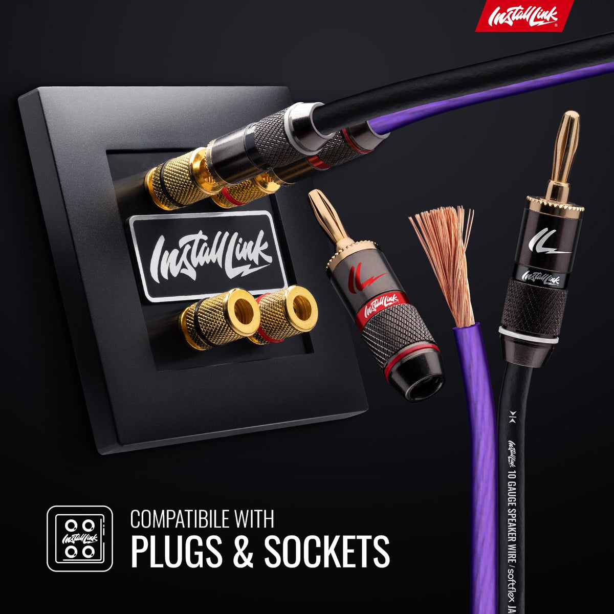 Install Link connected in home theater showing reliable speaker hookup
