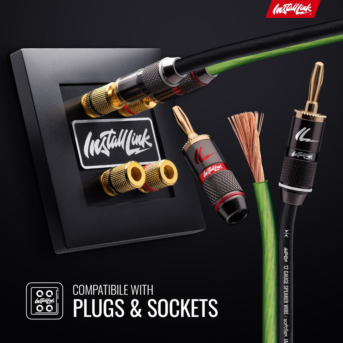 Install Link 12 AWG speaker wire for car audio use with flexible routing