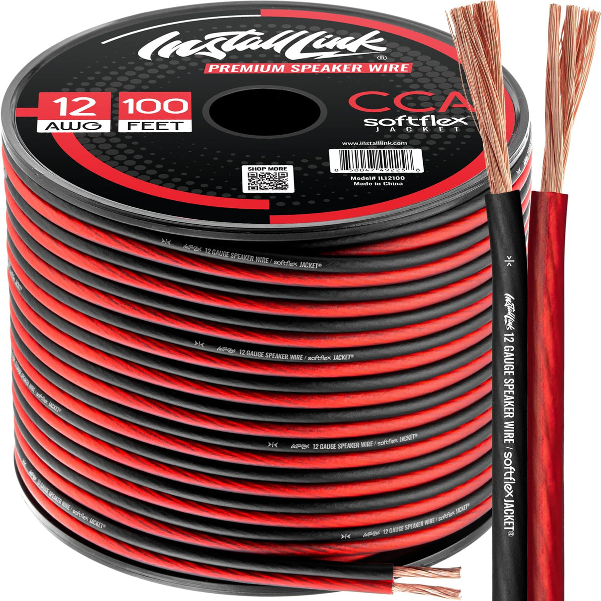 Install Link 12 AWG speaker wire for 100 ft runs, ideal for home theater setups.