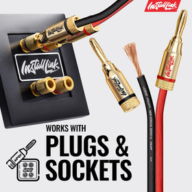 Install Link 14-gauge speaker wire frosted red/black jacket for clear polarity.