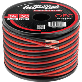 Install Link 14 AWG frosted red speaker wire for polarity clarity and easy setup