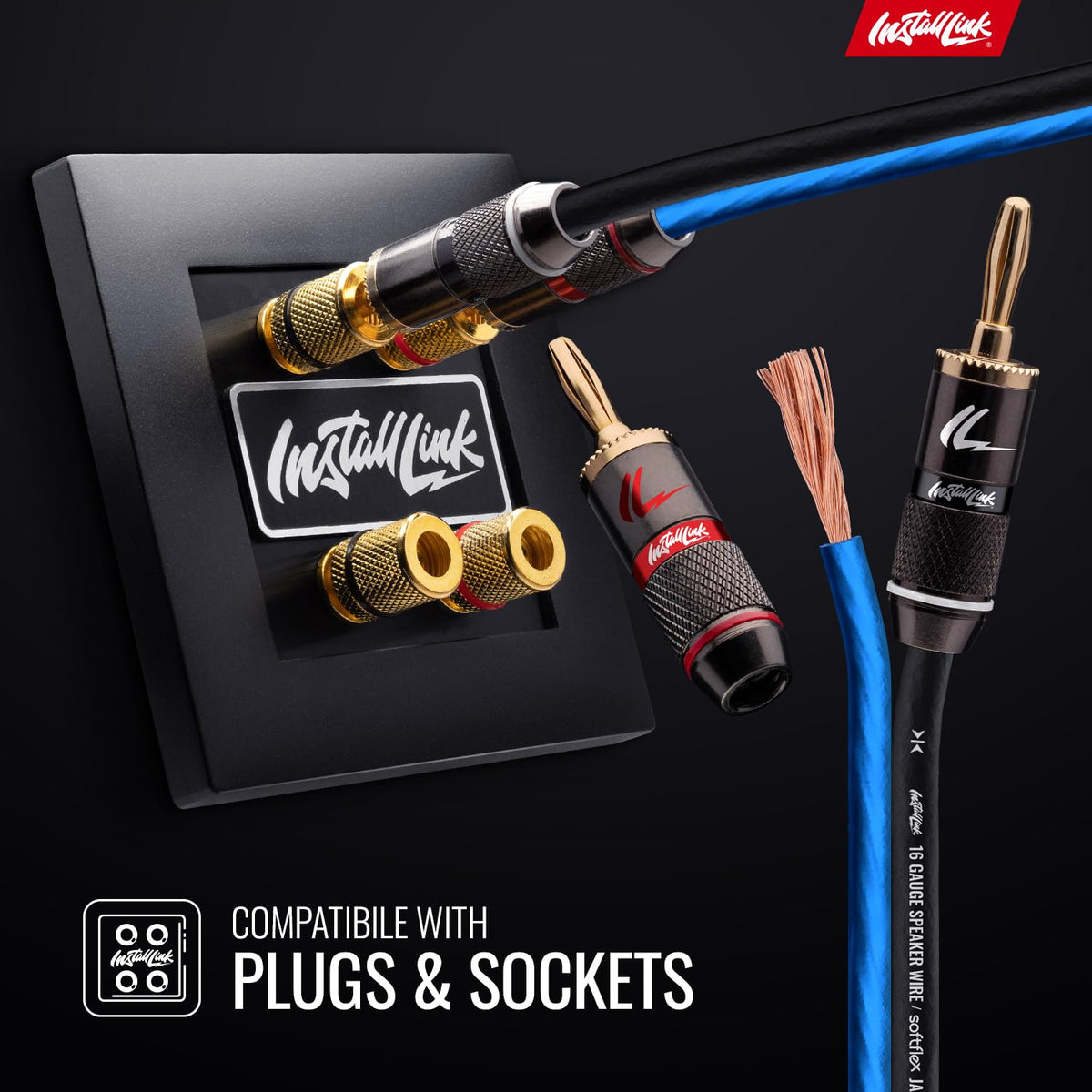 Install Link cable routed through car door panel, aids tidy vehicle installations