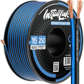 Install Link spool front view showing 250ft cable and clear labeling, simplifies planning