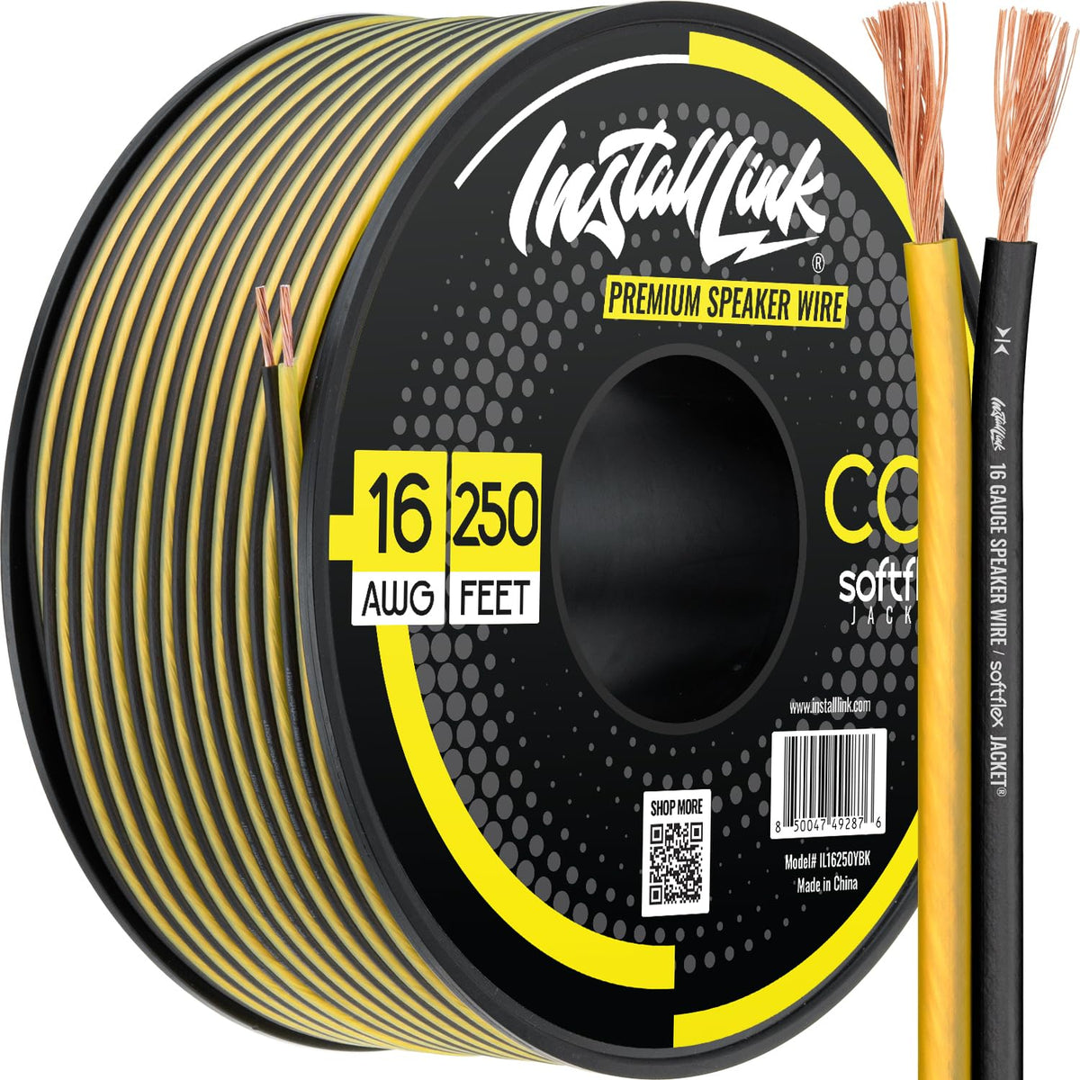 Install Link 16 AWG spool front view showing cable and length benefit