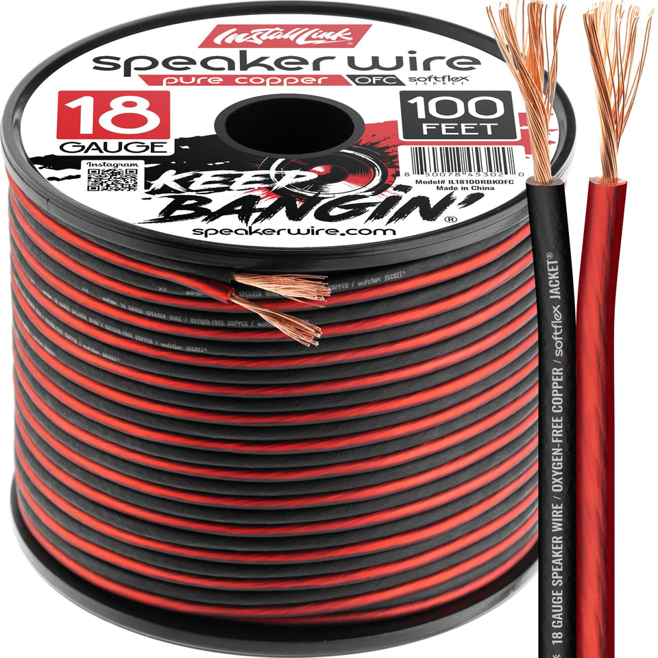 Install Link 18 AWG two-conductor speaker wire ready for a clean connection