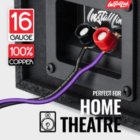 Install Link coiled cable detail showing frosted purple black jacket for neat runs