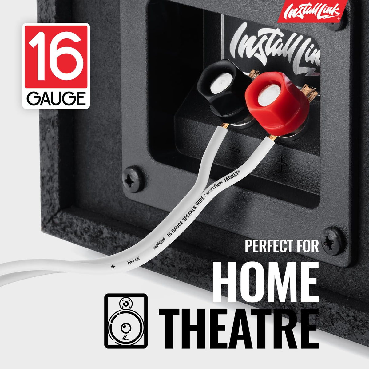 Install Link CCA speaker wire white spool for cost-effective car audio installs