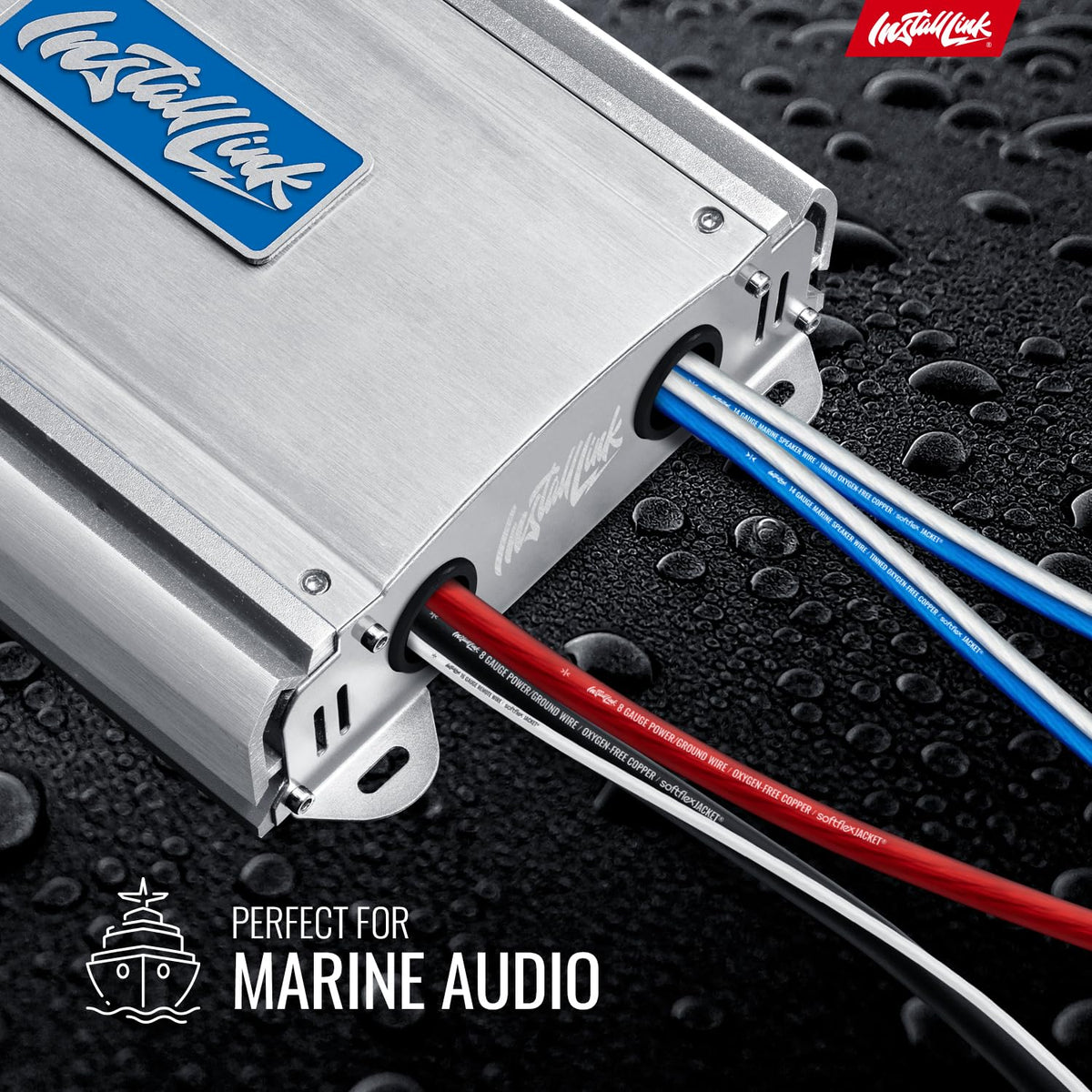 Install Link cable installed on boat illustrating marine-ready protection