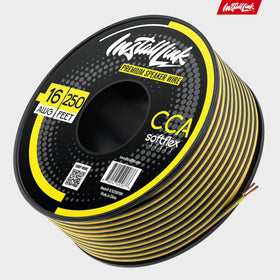Install Link label close-up showing 16 AWG and CCA specifications