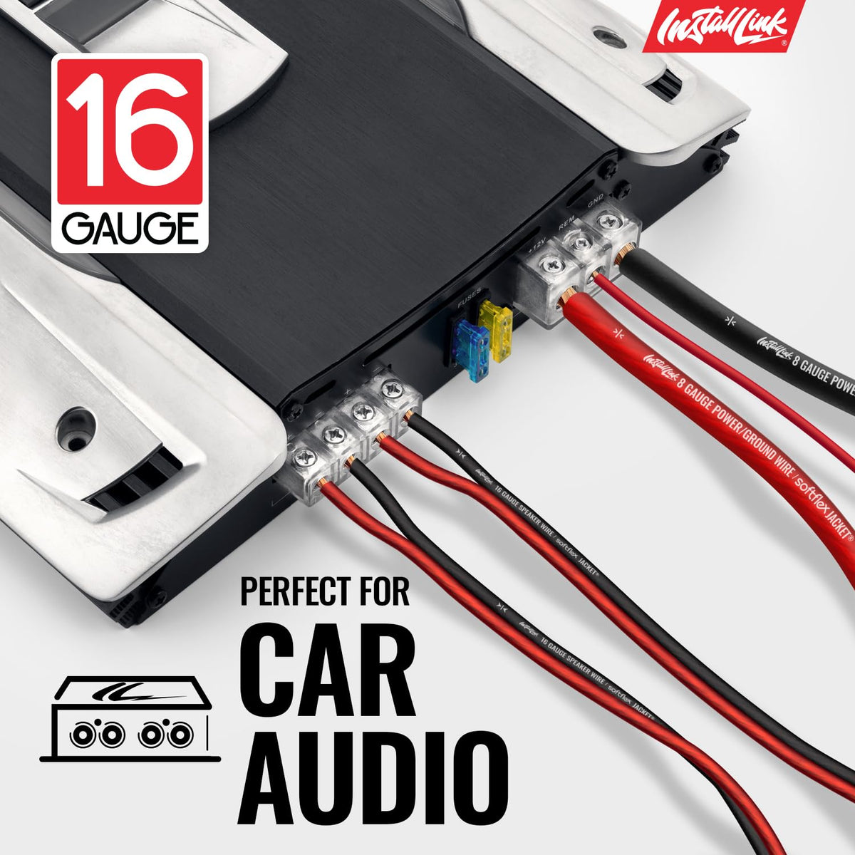 Install Link 16 AWG suits home theater and car audio setups.