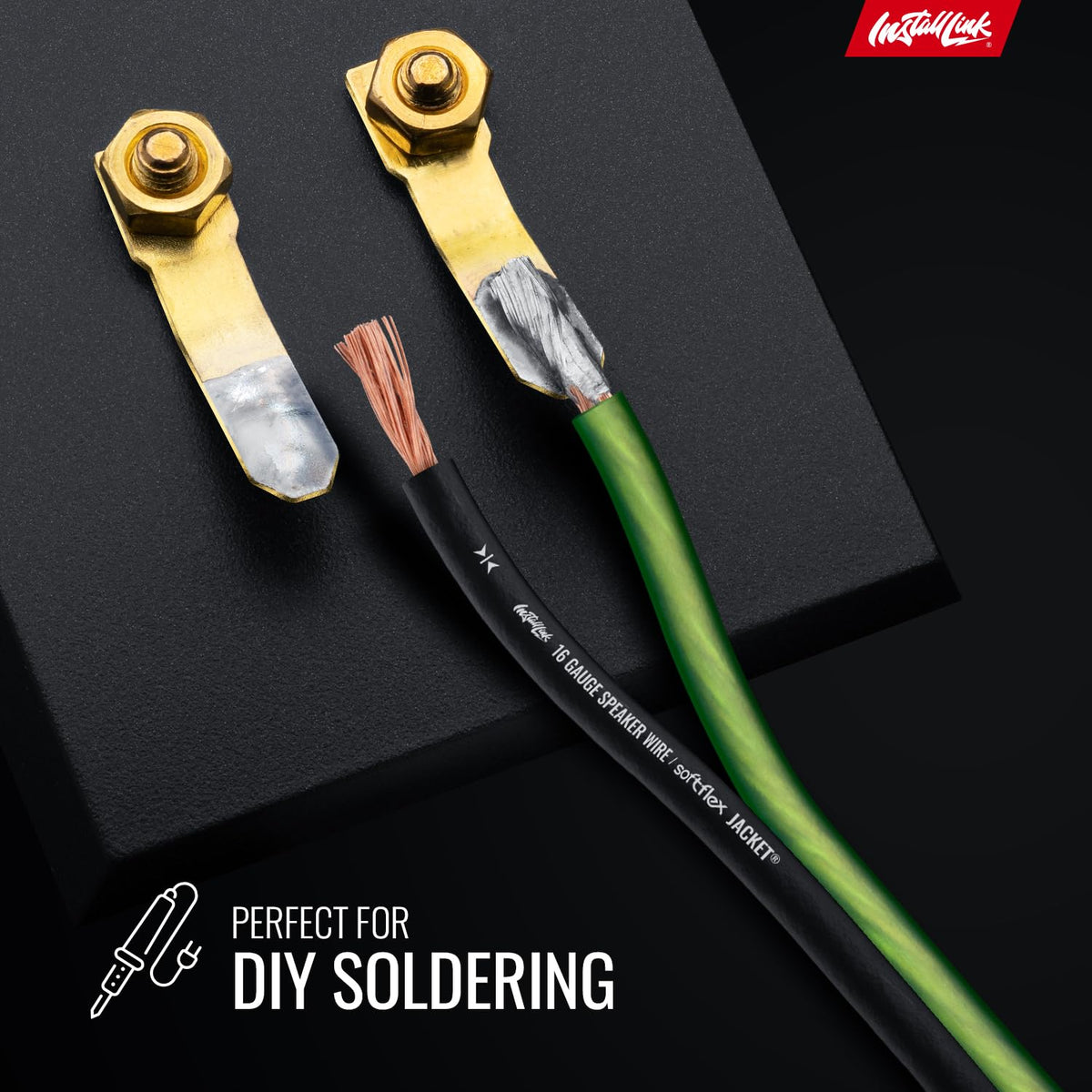 Install Link softflex jacket closeup shows durable flexibility for easy routing.