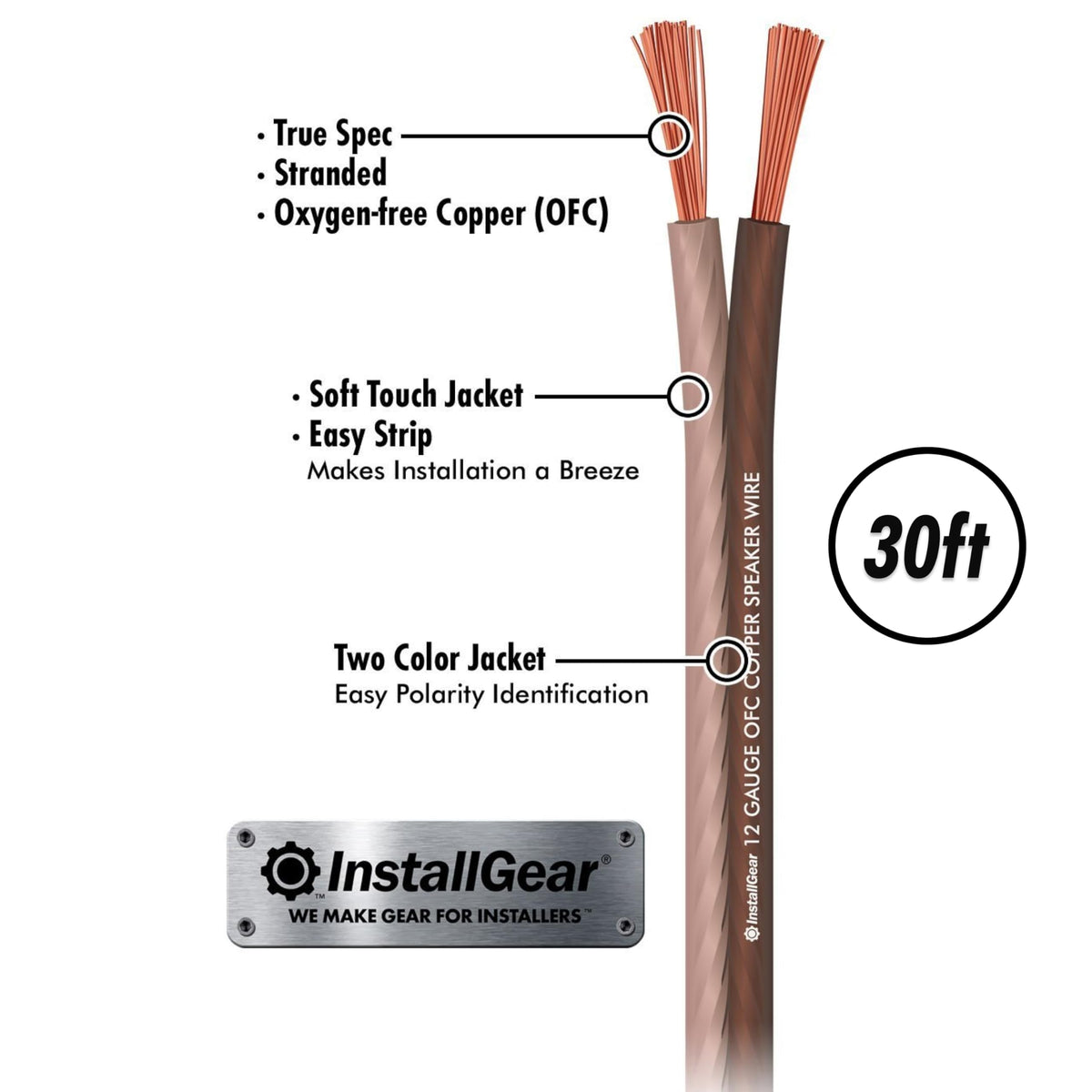 InstallGear flexible PVC jacket bending easily for simpler routing