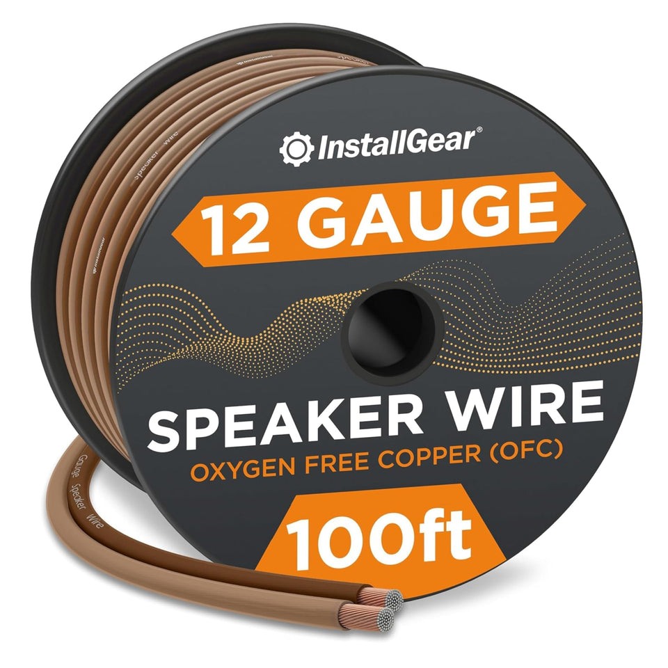 InstallGear 12 gauge spool front view showing cable and length benefit