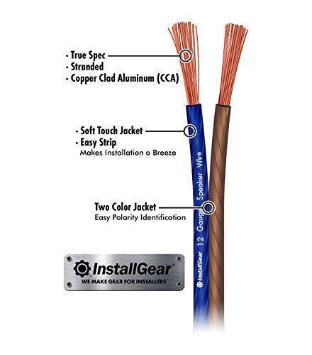 InstallGear copper-clad aluminum wire with two-color jacket for simple polarity checks