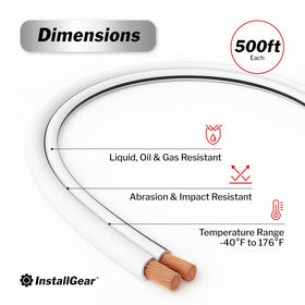InstallGear copper-clad aluminum wire with soft touch jacket for flexible routing.