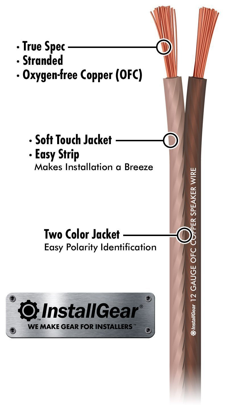 InstallGear OFC copper conductor improves conductivity for clearer sound.