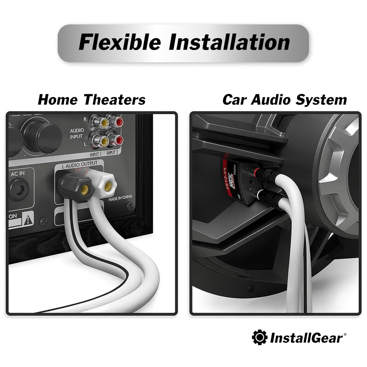 InstallGear two-color jacket clearly marks polarity during installation.