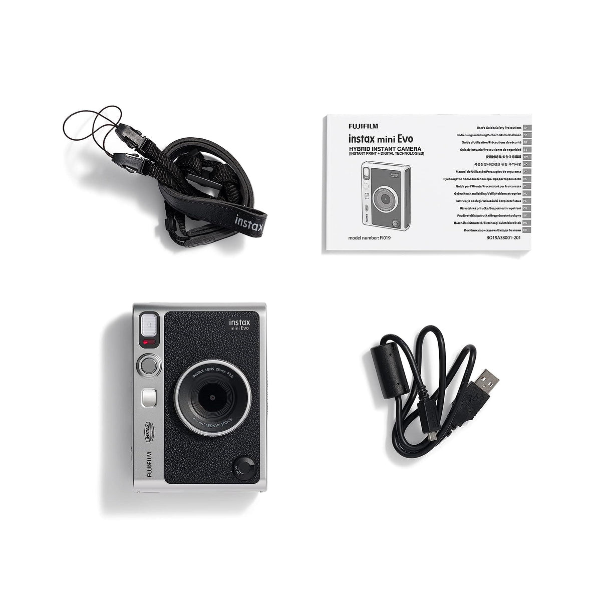 Instax mini EVO LCD screen enables previewing photos before printing.