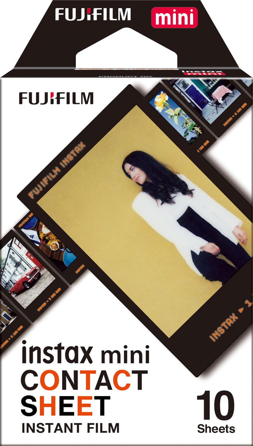 instax mini film contact sheet with 10 photos for instant memories.
