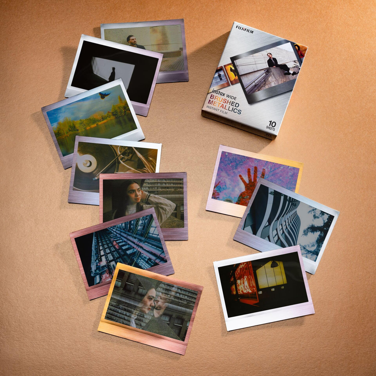 instax-wide-brushed-metallics-pack offers 10 exposures for flexible shooting sessions