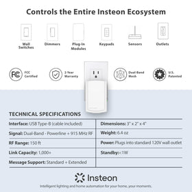 Insteon PowerLinc connected to laptop running Home Assistant for easy control