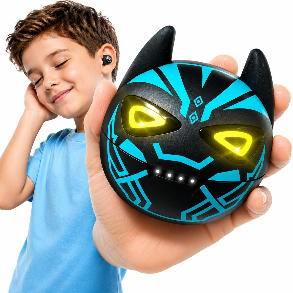 Instiwitt kids earbuds with black charging case for on-the-go power.