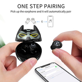 Instiwitt Robot Earphones removed from case ready for quick on-the-go listening