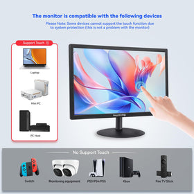 Insykktrkig 19-inch touchscreen monitor 170-degree viewing angle supports group sharing.